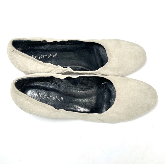 Jeffrey Campbell Bitsie Women’s Pumps Block Heel Light Gray Suede Size 9.5 - Picture 9 of 12